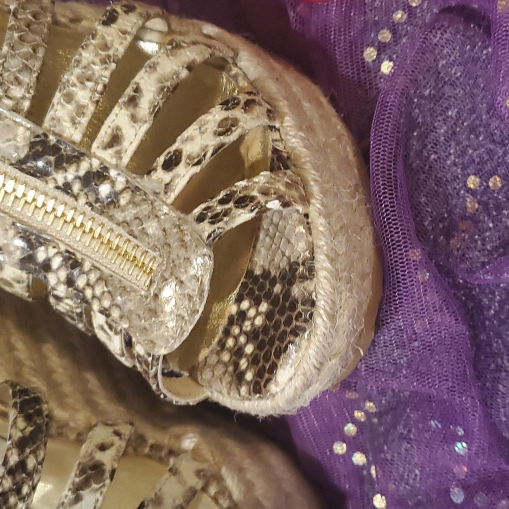 Jimmy Choo Wedge Shoes Python Print - Picture 14 of 15
